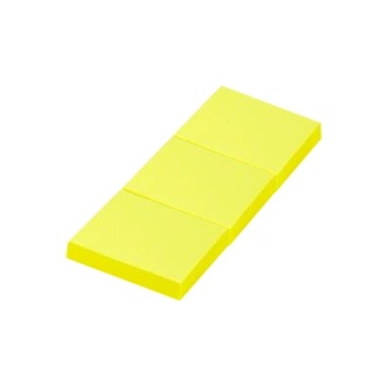 Самозалепващи листчета 51/38мм жълти, оп. 3