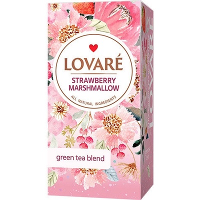Lovare zel. porc.čaj Strawberry Marshmallow 24 x 1,5 g