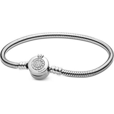 PANDORA Náramek Třpytivé O s korunkou 18 cm 599046C01-18