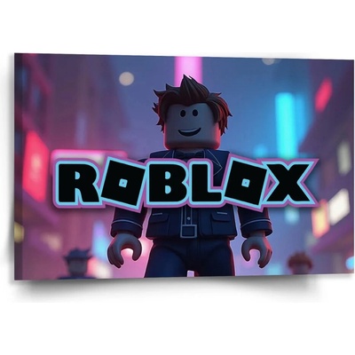 Sablio Obraz ROBLOX Neonové město - 50x50 cm Varianta: Sablio Obraz ROBLOX Neonové město - 120x80 cm