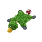 Uniq Pets Plush Dog Toy Squeakies Green Duck плюшена играчка пате за кучета със звук, 29 x 18 x 3 cm