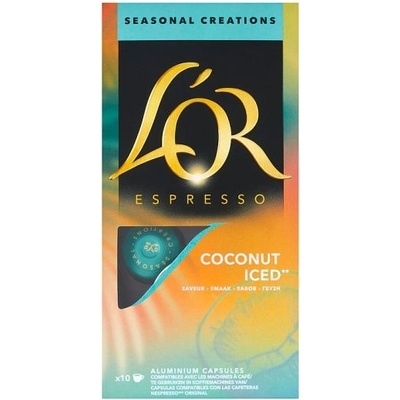 L'OR Espresso Seasonal Creations pražená mletá káva s příchutí kokosu v kapslích 10 ks 52g