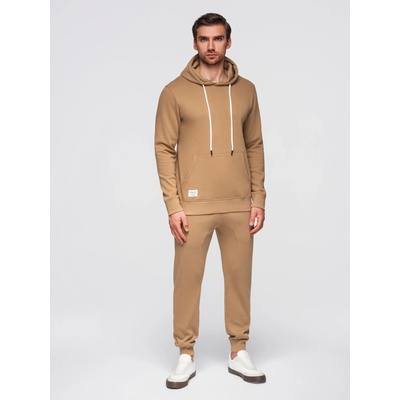 Ombre Clothing Мъжки памучен спортен комплект суитшърт + панталони jogger - кафяв V2 Z121 Ombre Clothing Ombre Clothing | Kafyav | МЪЖЕ | L