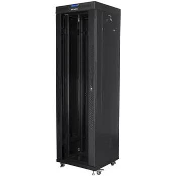 Image 1 of Lanberg Комуникационен шкаф, Lanberg rack cabinet 19" free-standing 42U/600x600 (flat pack) with glass door lcd black v2 (FF01-6642-12BL)