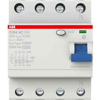 ABB ДТЗ 4p f204 rccb ac-25a/30ma (m518232)