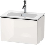 Duravit L-Cube - Шкафче за умивалник „Compact, 40x62x39 см, 1 чекмедже, лъскаво бяло LC615602222 (LC615602222)