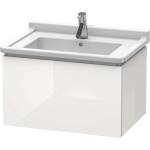 Duravit L-Cube - Шкафче за умивалник 41x67x47 см, 1 чекмедже, лъскаво бяло LC616402222 (LC616402222)