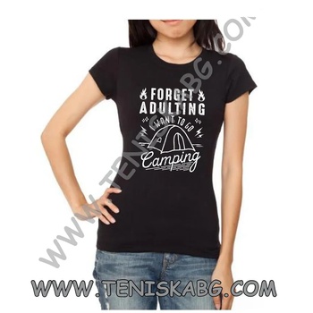 Image 1 of Fruit of the Loom Тениска - Camping woman