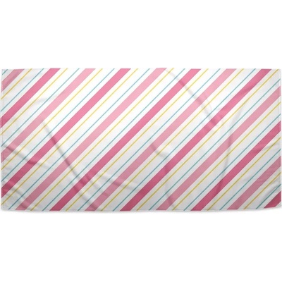 Sablio Ručník s potiskem Čtyřbarevné pruhy 50 x 100 cm
