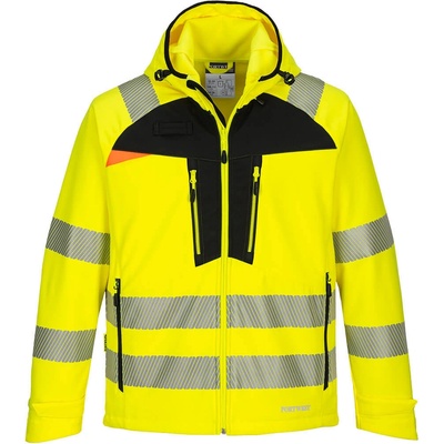 Portwest DX475 DX4 Hi Vis reflexná softshellová bunda žltá čierna