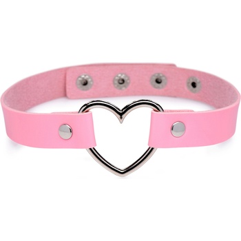 Image 1 of Master Series Sweet Heart Chrome Heart Pink Choker Pink