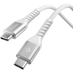 Spigen Кабел за данни Spigen Essential EB10010CCA (ACA11102) - Type-C към Type-C, Nylon, 100W, 1м - Бял