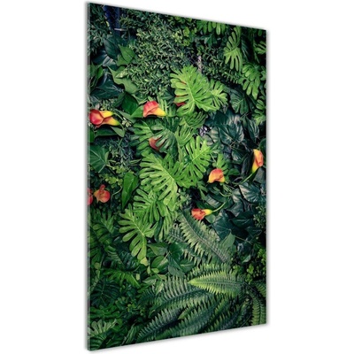 Vertikálny foto obraz sklenený Tropické rastliny 50x100 cm