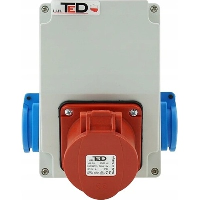 STAVEBNÍ ROZVADĚČ COMBOPOL 1 X 400V 16A/5P + 2 X 230V 16A IP44