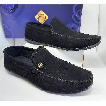 Image 1 of vili-shop Мъжки кадифени мокасини с емблема на конче