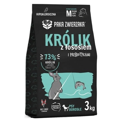 Paka Zwierzaka Rabbit with salmon M 3 kg