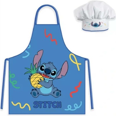 BrandMac Dětská zástěra s kuchařskou čepicí Stitch s ananasem 2 díly