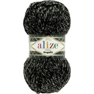 Alize Superlana Megafil 800 čierno biela