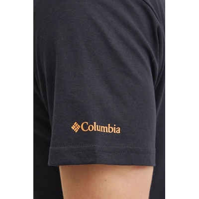 Columbia Памучна тениска Columbia CSC Seasonal Logo в черно с принт 1991036 (1991036)