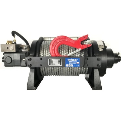 HUSARWINCH Hydraulický naviják Husar Winch BST Industrial 20000, Ocelové lano