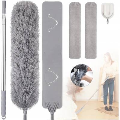 Bedee teleskopická prachovka sivá elektrostatická z mikrovlákna 42-210 cm