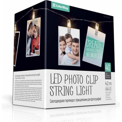 ColorWay LED fotokolíčky 40 ks 4,2 metru