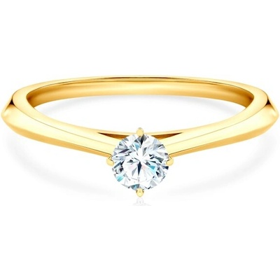 Savicki Zásnubný prsteň The Light žlté zlato laboratórny diamant DL R1 3 LAB Z