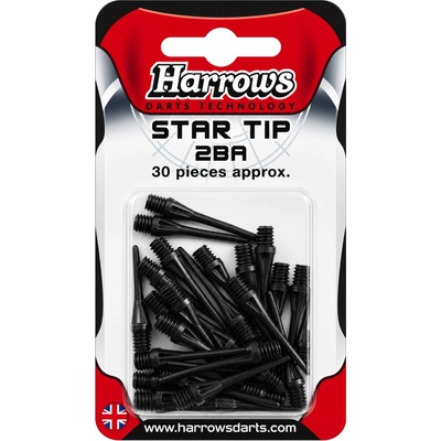 Harrows T92 STAR SOFT 30 ks v blistri - čierne