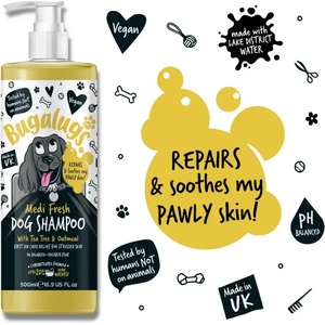 Bugalugs Medi Fresh Dog Shampoo Medi Fresh Tea Tree & Oatmeal - Медицински Антибактериален Шампоан