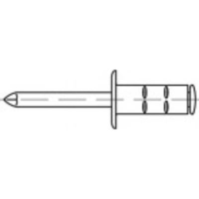 TOOLCRAFT TO-5380545 slepý nit 4 mm nerezová ocel 500 ks