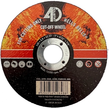 Hell Bells Řezný kotouč 125 x 2,5 x 22,2 mm HB12525