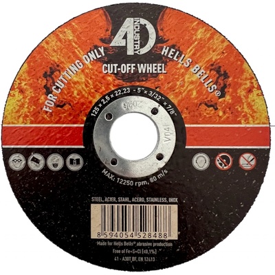 Hell Bells Řezný kotouč 125 x 2,5 x 22,2 mm HB12525