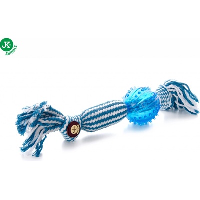 JK ANIMALS bavlněné pískací přetahovadlo s TPR míčem 33 cm – Zboží Dáma