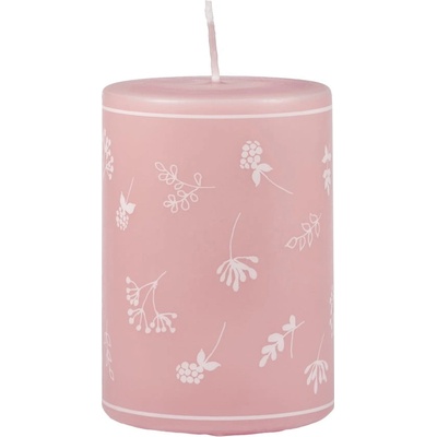 Unipar Розова свещ , време на горене 30 ч. Fleur - Unipar (Fleur Pink Pillar 60x70)