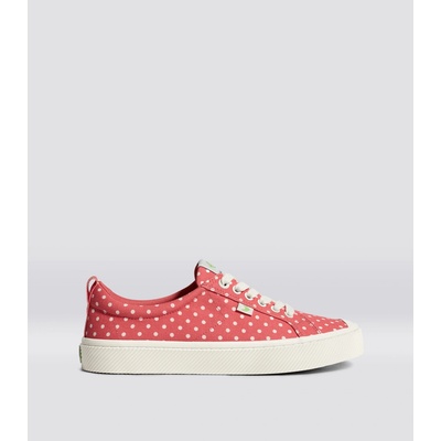 Cariuma OCA Low Watermelon Canvas White Polka Dots Sneaker