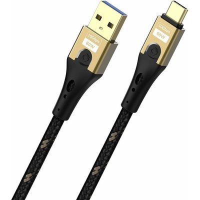 Oehlbach D1C9553 USB-A zástrčka USB-C ® zástrčka 3m černý zlatý