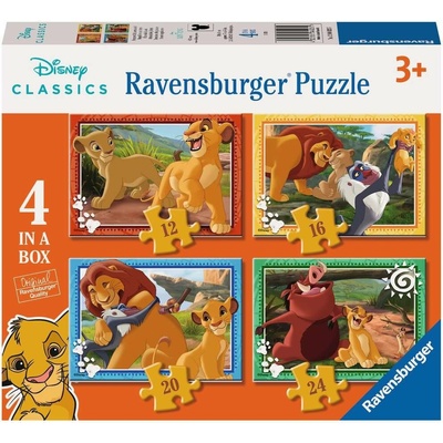 Ravensburger Leví kráľ 4v1 12 16 20 24 dielov