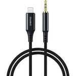 Choetech Аудио кабел Choetech, Lighting към mini jack 3.5mm, 2 метра, черен (AUX009)