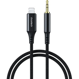 Choetech Аудио кабел Choetech, Lighting към mini jack 3.5mm, 2 метра, черен (AUX009)