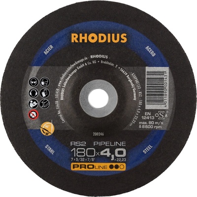 RHODIUS Brusný kotouč RS2 PIPELINE 180 x 4,0 x 22,23 PROline 200246