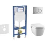 Geberit Duofix - Комплект за монтаж пред стена, тоалетна TECEone и седалка със система „softclose, бутон Sigma01, лъскав хром SANI11CT1101 (SANI11CT1101)