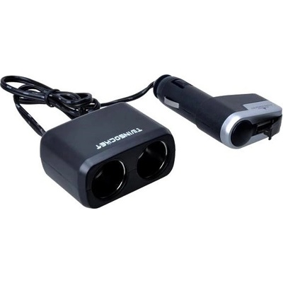 Jacky Auto Sport Rozdvojka zásuvky s kabeláží na 12V s USB - Twinsocket WF-0097