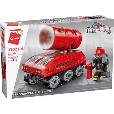 Qman Конструктор, Qman, MineCity, Противопожарен автомобил, 112 части (Q12021-4)