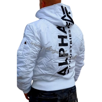 Alpha Industries MA-1 ZH BACK PRINT white/black biela