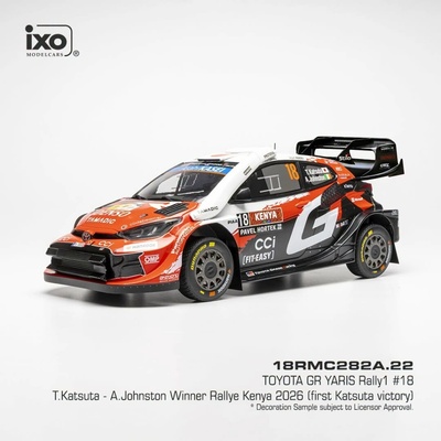 IXO Toyota GR Yaris Rally1 Safari Rallye Kenia 2026 18 Katsuta Johnston 1:18