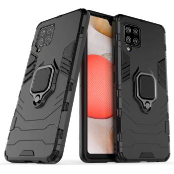 HQWear Калъф за телефон Ring Armor Case Kickstand Tough Rugged за Samsung Galaxy A42 5G, черен (KXG0013965)