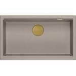 Quadron Композитна мивка за под плот Quadron Logan 110 бежово-златна 76x44 см (HQD7644U4_PVDG1_U) Мивка за вграждане