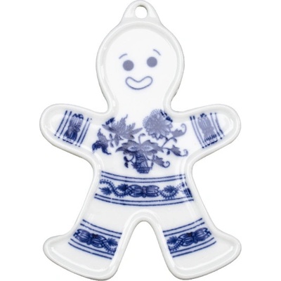 Český porcelán Vánoční ozdoba perníček cibulový porcelán 10472 – Zboží Dáma
