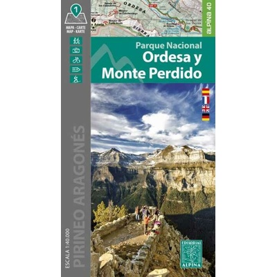 mapa Ordesa y Monte Perdido 1:40 t. s průvodcem