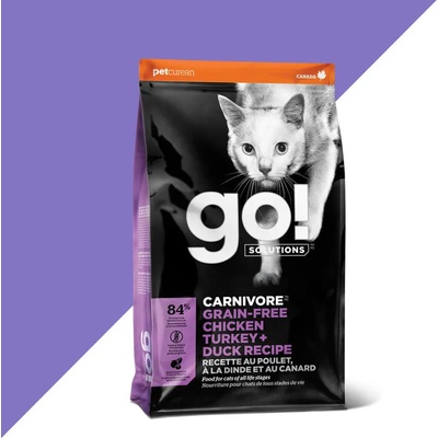 Go! solutions Go! carnivore Суха храна за котки с пиле+пуйка+патица